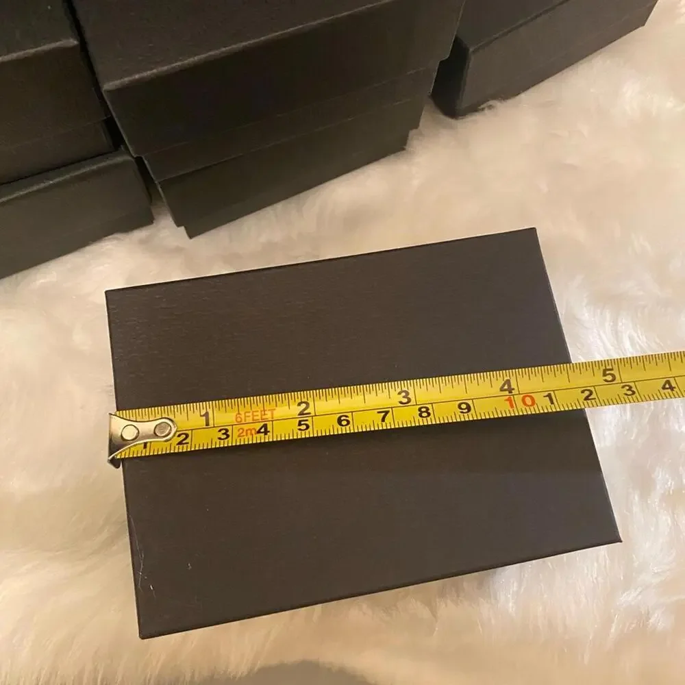 Set of Black Decorative Storage Boxes